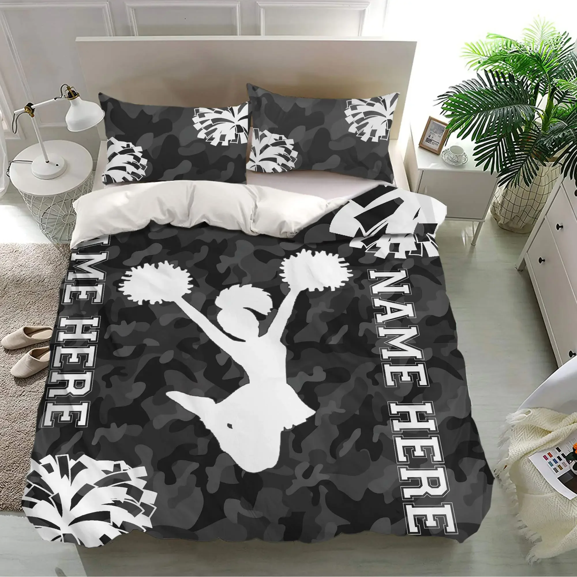 Love Gymnastics Bedding Duvet Cover Set Full Size Ballet Bedding Set Girls Daughter Kids Dance Lovers Comforter Cover Set
