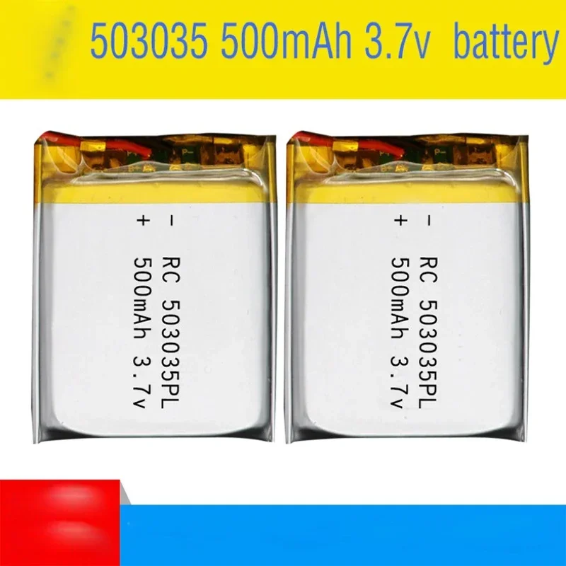 Rechargeable Lithium Batteries 503035 Polymer Battery 3.7V 500mAh Lithium 3Volt Li Po Ion Lipo Rechargeable Batteries for Dvd GPS Navigation