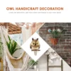 Handwoven Owl Pendant Decorative Woven Hanging nament Home Decor Party Hanging Decor Wind Chimes Hanging Decorations Christmas 4