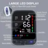 Kingclinic Blood Pressure Machine, Automatic Digital Upper Arm Blood Pressure Monitor with Adjustable Large Cuff 2