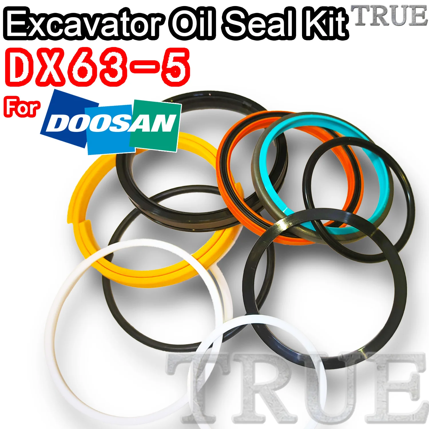 

For DX63-5 Doosan Oil Seal Excavator Repair Kit DX63 5 ARM Bucket Hydraulic Pump Digger Clamshell Shovel Adjust Swing Gear NBR