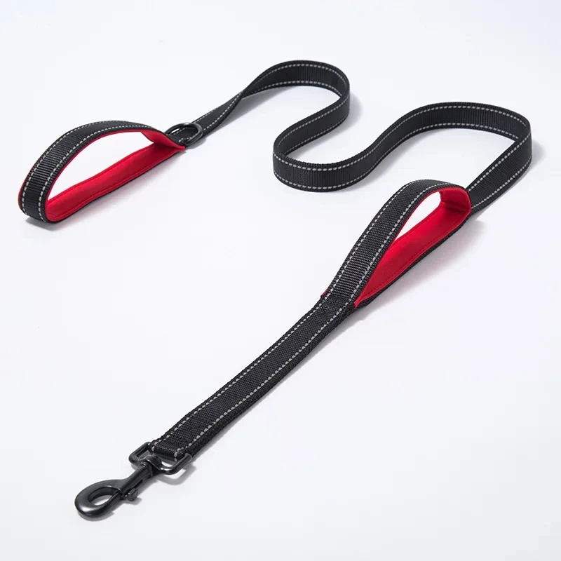 Heavy Duty Dual Handle Dog Training Leash for Enhanced Control and Safety
