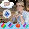 12/24/48Pcs Mini Pop Push Fidget Toys Set Keychain Fidget Toy Anti-Anxiety Stress Relief Hand Toy Pack for Kids Adults Gifts 6