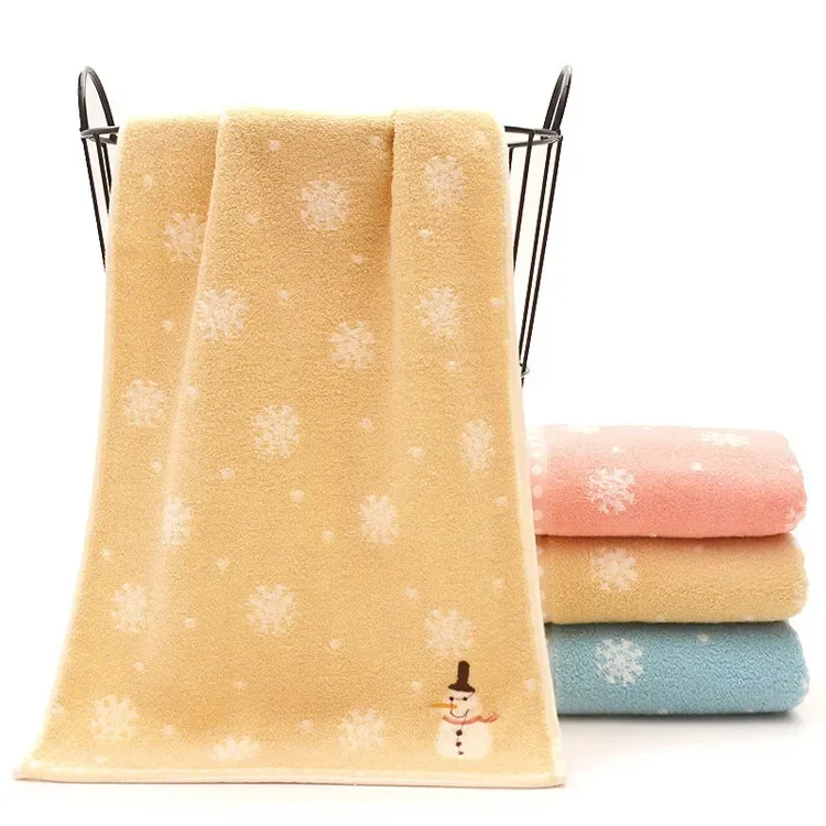 Description Picture 5 of itemChristmas Hand Face Towel for Kids Cotton Snowman Washing Cloth Home Towels Bathroom New Year Xmas Gift