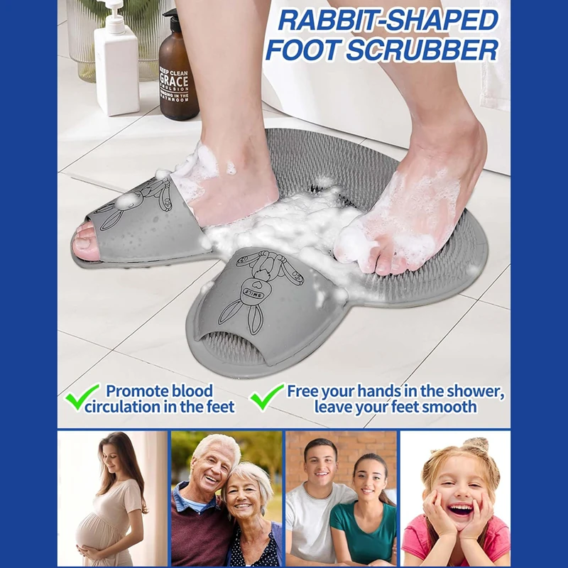 Silicone Massage Foot Mat Bathroom Non-Slip Mat Bath Foot Rubbing Artifact Wash To Remove Dead Skin Shower Room Floor floor mat,bathroom mat,bathroom floor mat,bath mat,anti slip mat