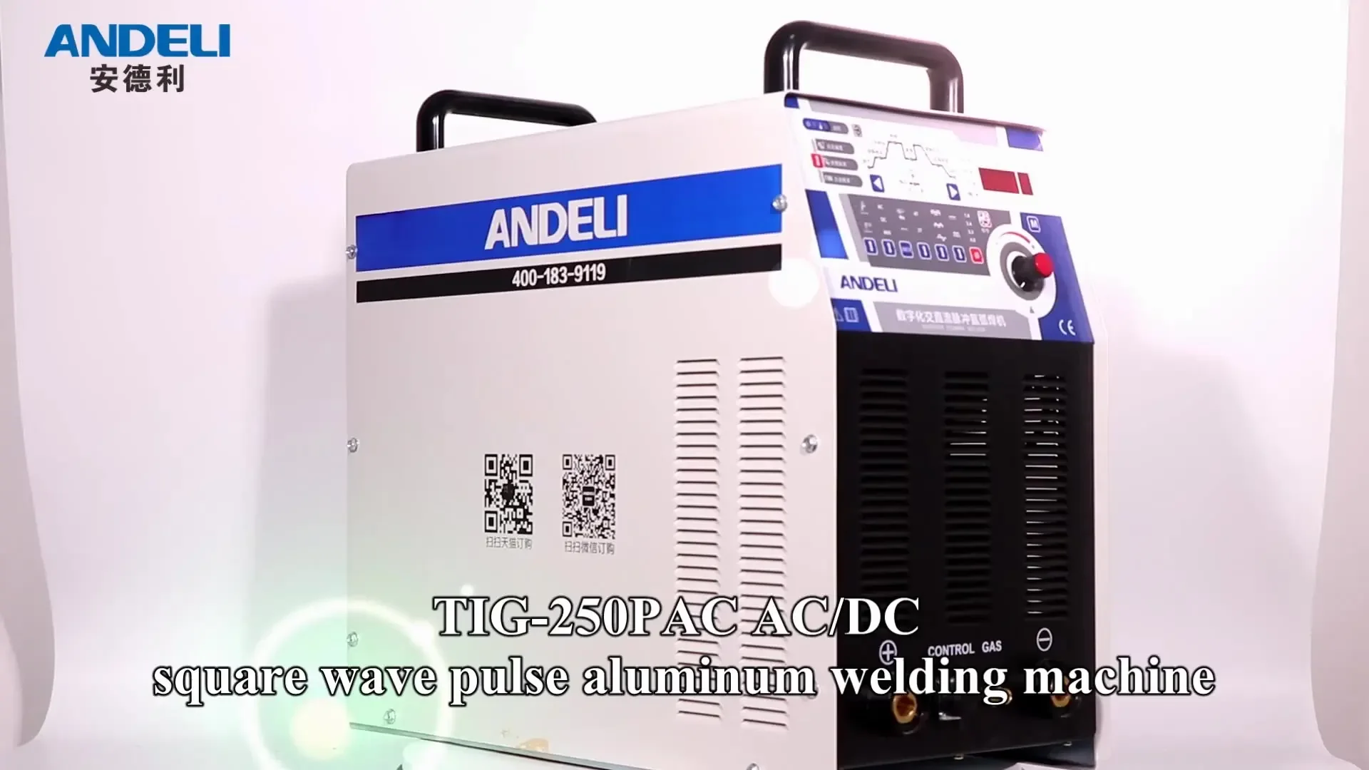 ANDELI Inverter Ac Dc Digital Square Wave Pulse Tig TIG-250PAC Aluminum With Alloy Welder 2
