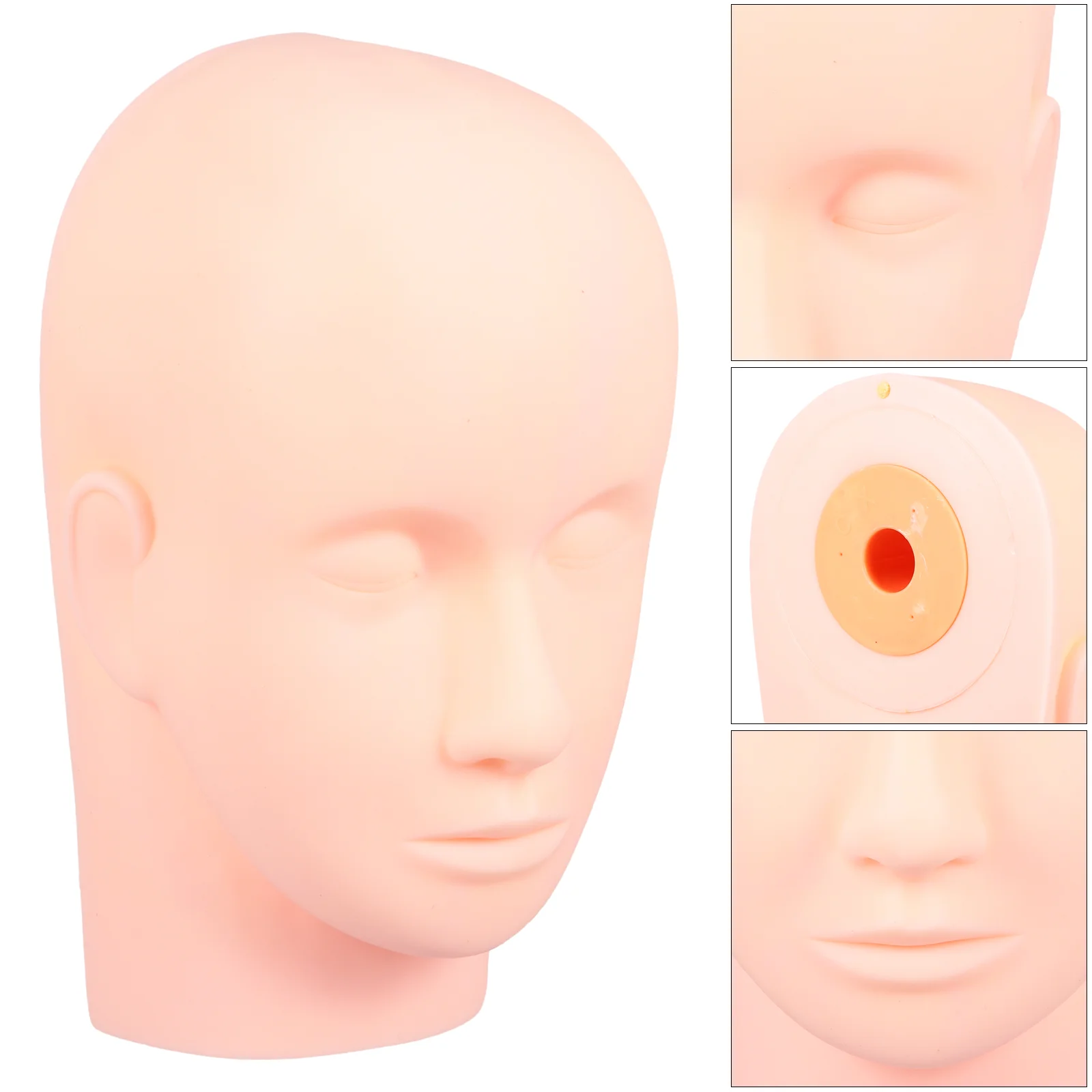 

Beauty Training Model Eyelash Extension Head Mannequin Lashes Kit Suite Fake Silica Gel