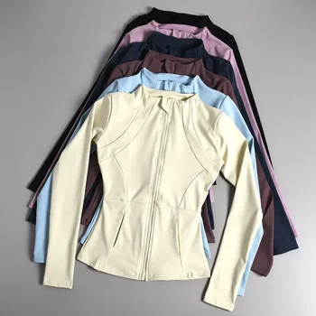 Sports Coat Women's Shirt Yoga Slim Long Sleeve Fast Running Thin Pilates Fitness Suit Top Clothing 1