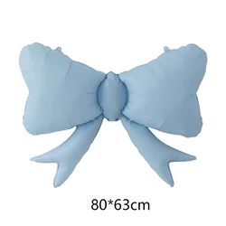 Vibrant Butterfly Aluminum Foil Balloons for Celebrations and Decor (Bow blue)