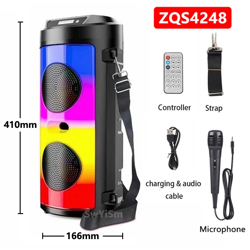ポータブルBluetoothスピーカー30W,ワイヤレス,サウンドボックス