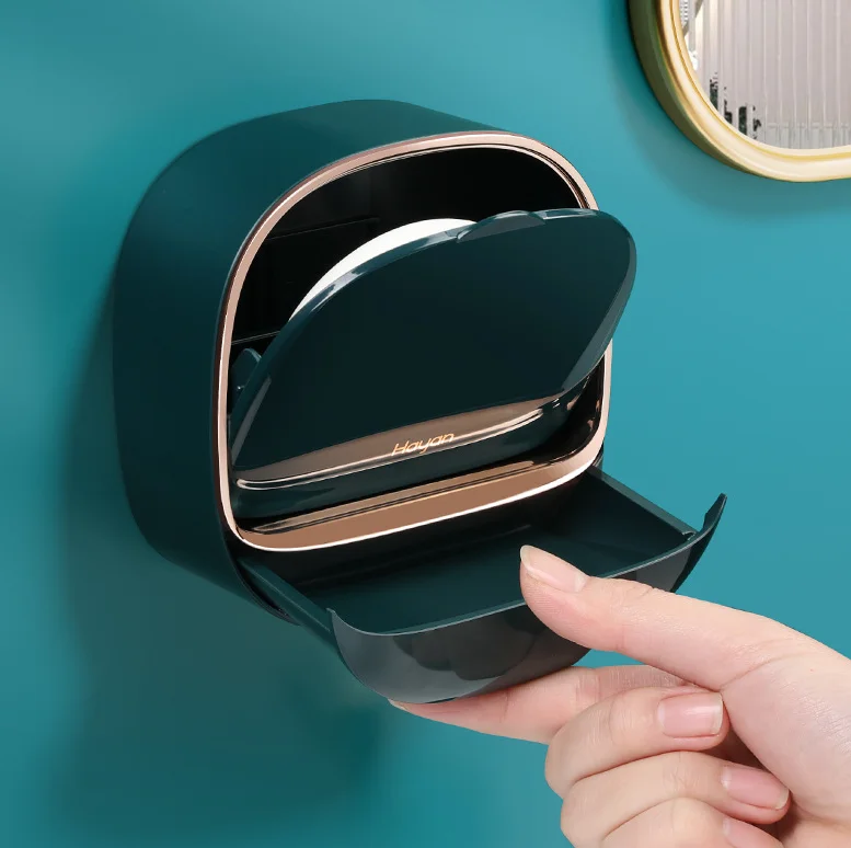 Boîte à Savon Murale Double Couche, Porte-Savon Égouttoir Sans Perçage, Étagère De Rangement Pour Salle De Bain, Noir | Leroy Merlin