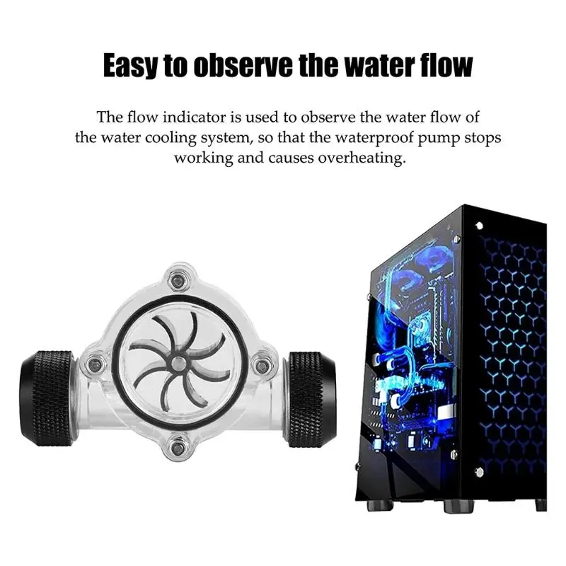 PC Water Cooli용 터빈 유량계용 G1/4 유량 표시기 8 임펠러
