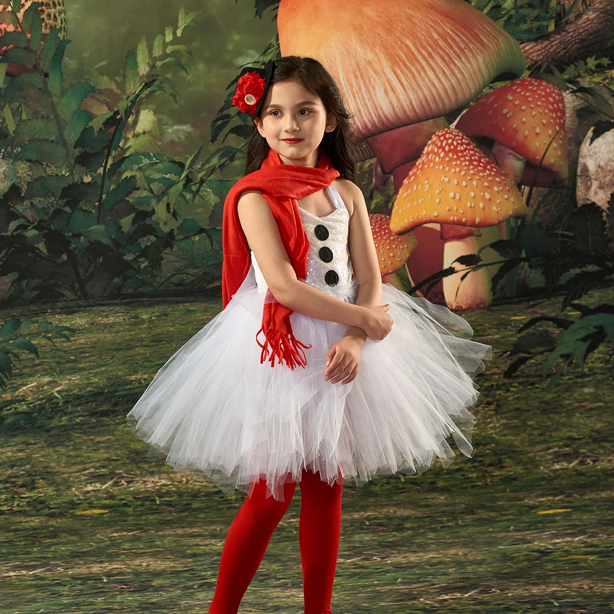 

Girls Chirstmas Costume Sequins White Snowman Tutu Dress Kids Princess Holiday Xmas Party Clothes Baby Tutu Gown Vestidos