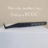Fiber Tip False Lash Tweezers For Eyelash Extensions Black tweezer perfect close tip of tweezer for eyelashes 6