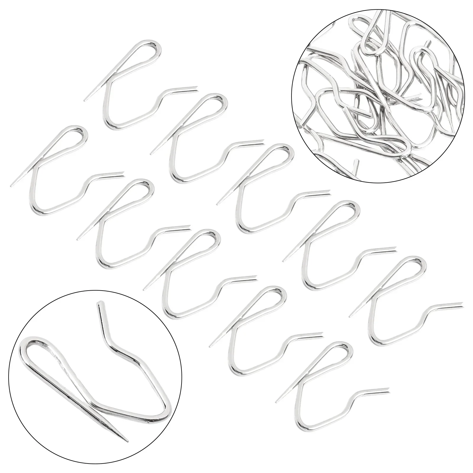 Curtain Accessories Curtain Hooks 10/20/50pcs Metal Curtain Hooks Drapery Pinch Pleat Hook Pins With Clear Box For Window Curtain Door And Shower