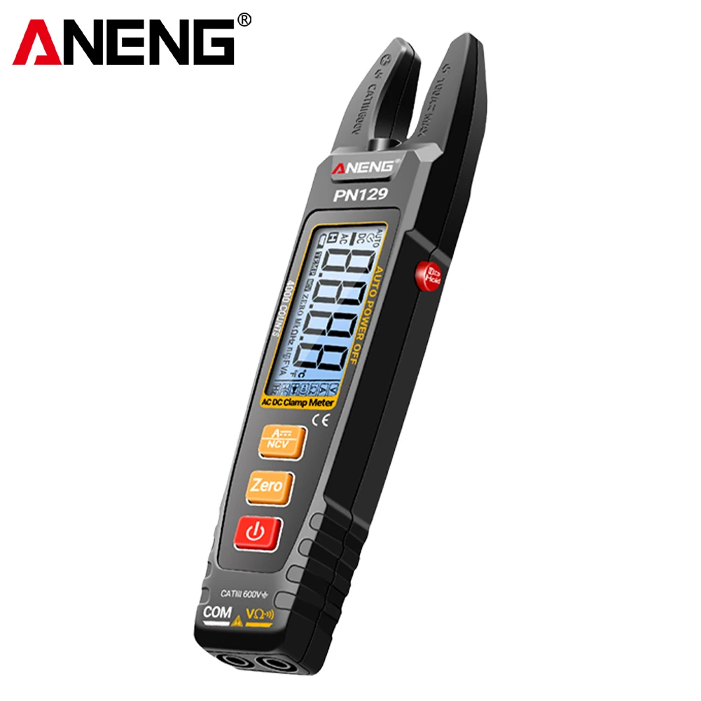 Clamp Meter AC/DC 600V Voltage Current Resistance Tester 4000 Counts Electrician Tools