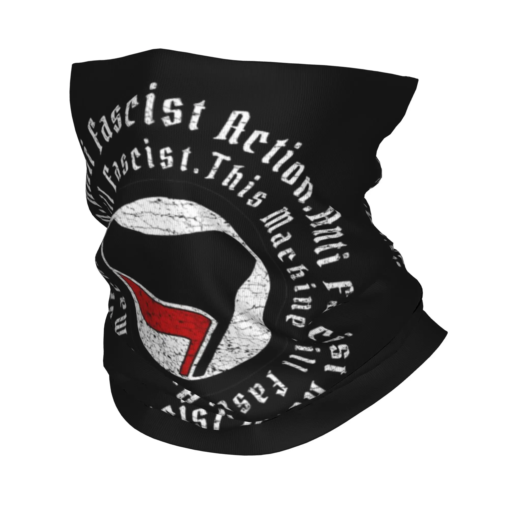Vintage Anti Fascist Anarcho-Communist Flag Bandana Neck Cover Mask ...
