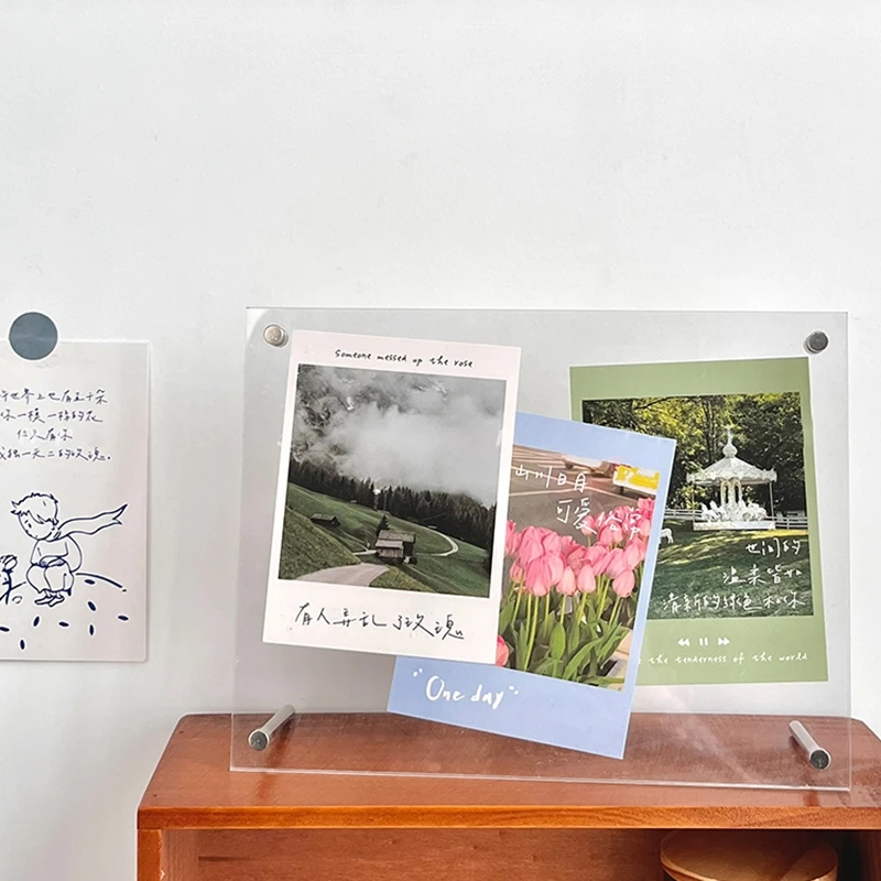 Acrylic Photo Frame Picture Frame Photo Card Holder Photocard Display Stand Room Desktop Decor Office Desk Decor Marco De Fotos