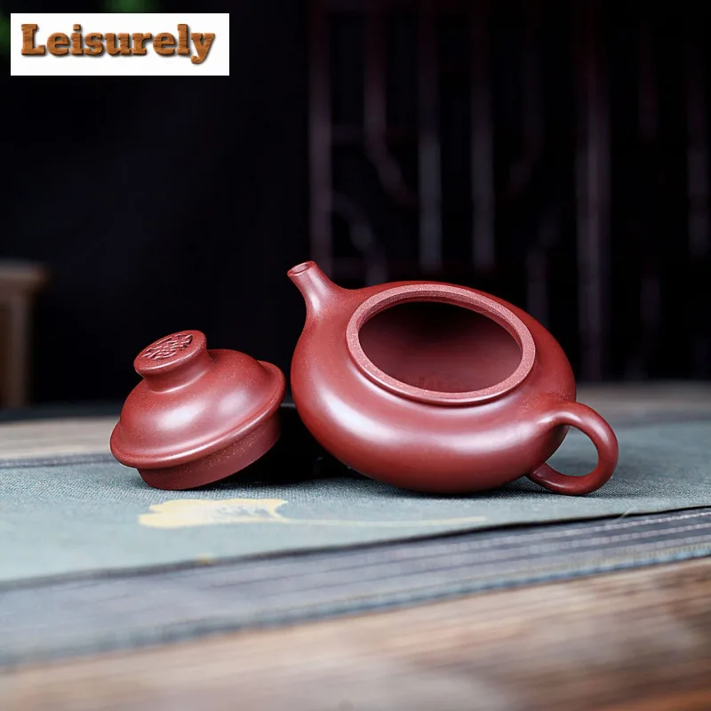 180ml Elegant Yixing Purple Clay Teapots Handmade Bless Pot Raw Ore Dragon's Blood Sand Kettle Zisha Tea Set Collection Supplies
