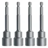 Magnetic Impact Nut Screwdrive Socket Set Metric Grade Nut  Driver Drill Bit Set 6.35mm Hex Shank 100mm Drill Bits Adapter Tools 1