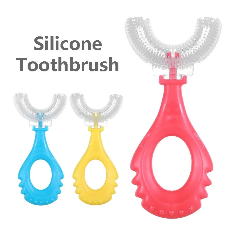 

Детская Мягкая Силиконовая зубная щетка, 360 градусов