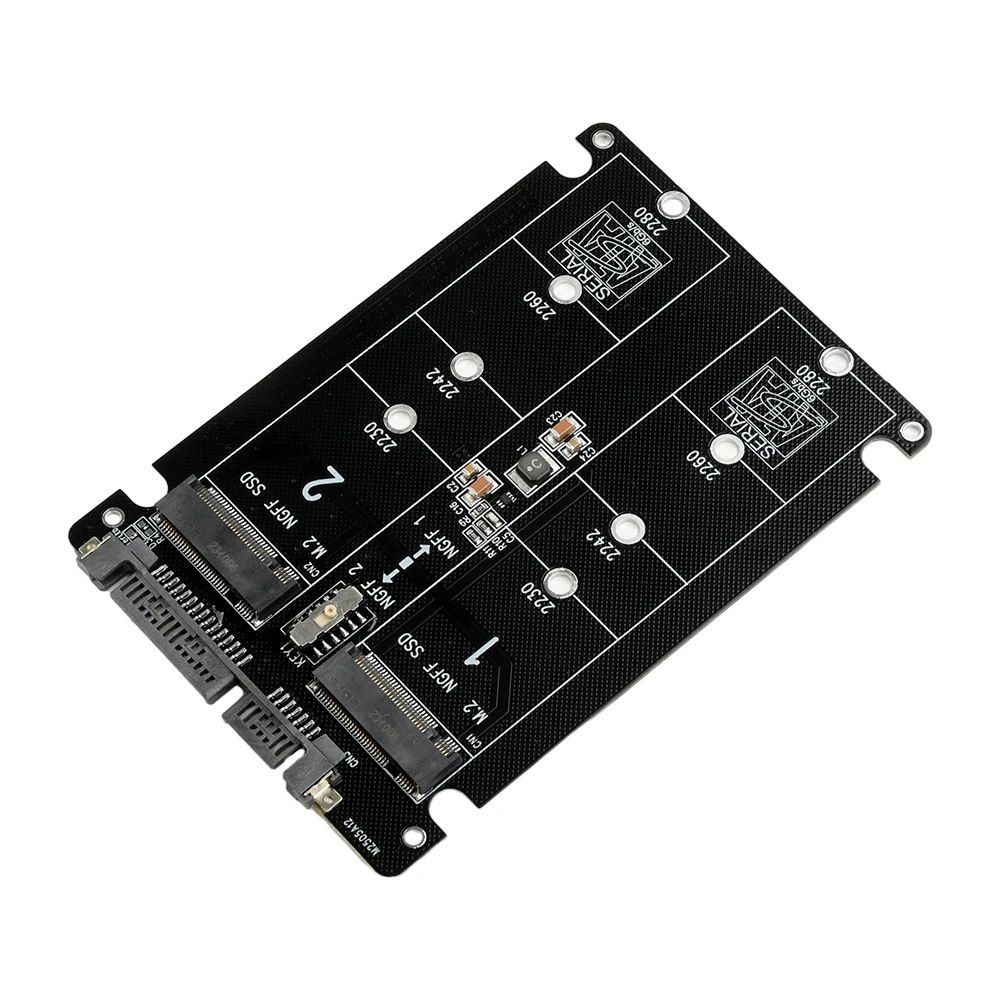 Dual 6Gbps NGFF SSD To SATA3 Adapter Card2 Port