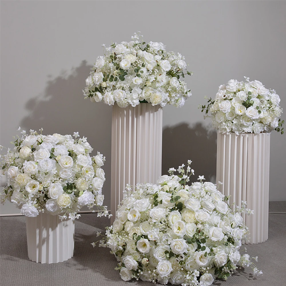 

New 40cm Simulated Hydrangea Rose Ball Wedding Table Decoration Flower Proposal Window Exhibition Hall Decor Road Guide Flower