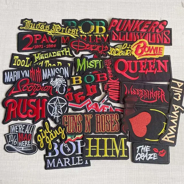 Hard Rock Band Patches 5 Stück - Aufnäher Für Jacken & Jeans