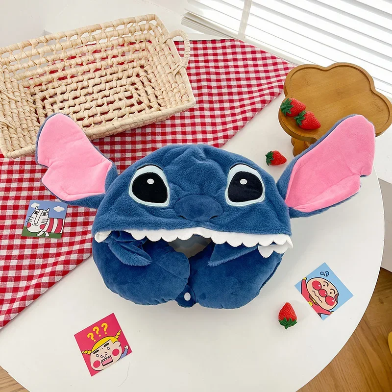 Disney Kawaii Stitch Travel Relax U-Shaped Neck Guard Nap Pillow Cartoon Adult Baby Surprise Gifts Fashion 2