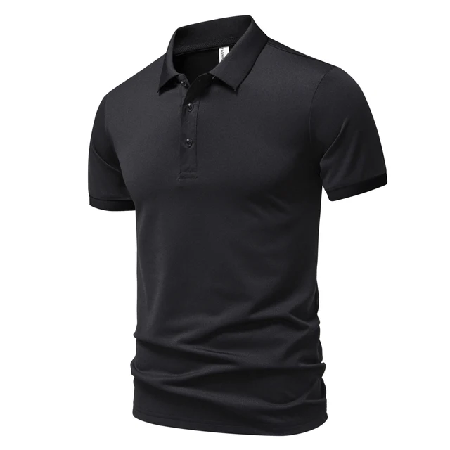 POLO à manches courtes à séchage rapide, pour Sports de plein air et Fitness, haut à revers en maille respirant et fraîche, nouvelle collection 2026 1