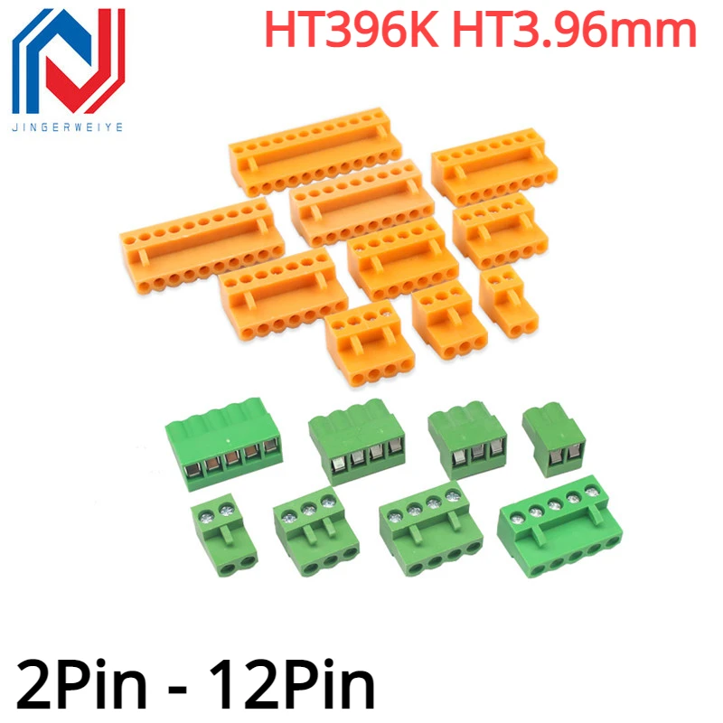 Lot 10 Pièces Connecteurs HT396K-3.96 Mm Femelle – 2P à 12P – Bornier Enfichable Orange – Électronique Fiable