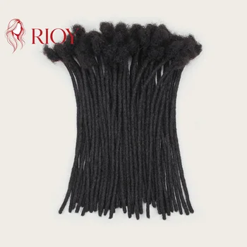 Estensioni Dreadlocks da 18 pollici, 10/40 fili, larghezza 0,6 cm, in veri capelli umani per uomo/donna, interamente fatte a mano, possono essere tinte 1B