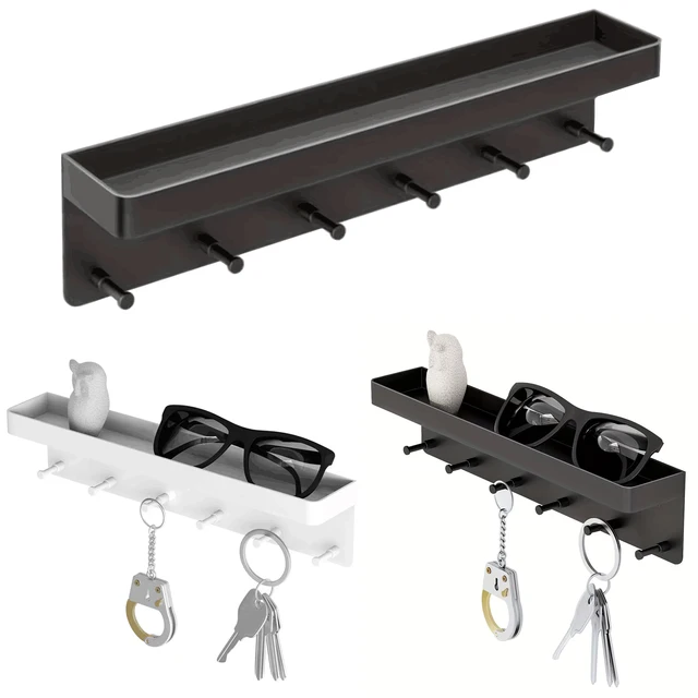 Portaoggetti da parete con ganci - Soluzione moderna per l'organizzazione della casa per chiavi, utensili da cucina, accessori da bagno 1