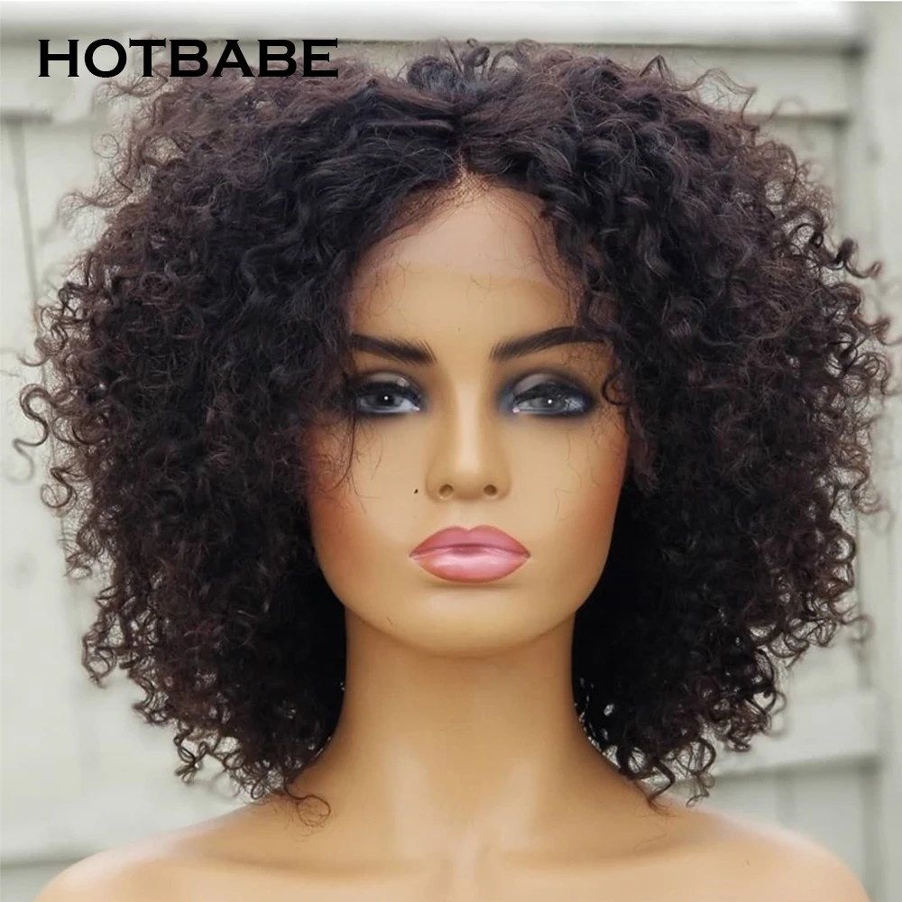 Kinky Curly Wig 13x6 Transparent Lace Front Wig Afro Kinky Curly Human Hair Wig HD Lace Frontal Wig Brazilian Remy Hair Wigs