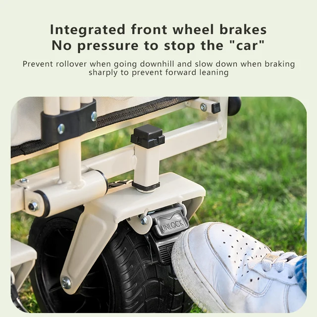 Kerekes Összecsukható Kocsi Nagy Kapacitású Multifunkciós Kerti Park Kültéri Tengerparti Kempingek Hordozható Barbecue - Image 6