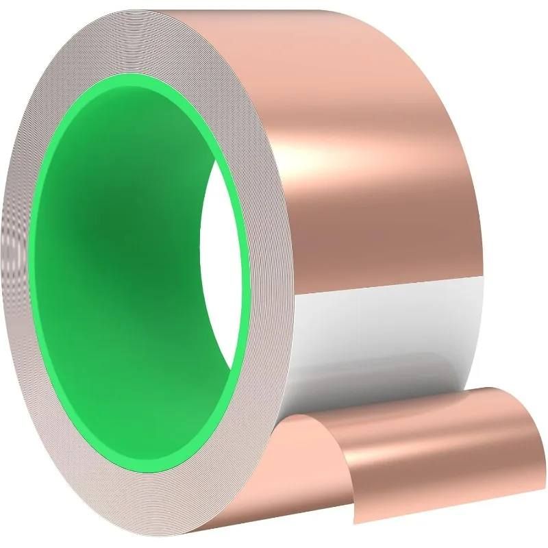 Copper Foil Tape - Single-Sided Conductive Adhesive for EMI Shielding and Crafts (20M)