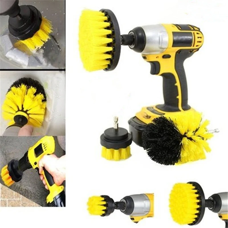 Electric Drill Brush Tire Brush Set Kitchen Bathroom Cleaning Brush Multifunctional Household Car Hub Cleaning Tool Accessories