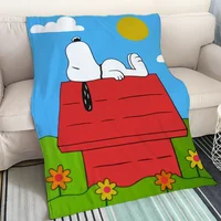 Picnic Blanket King Size Snoopy Cute Throw Blanket Luxury Fluffy Soft Blankets for Decorative Sofa Microfiber Bedding Cobija 1