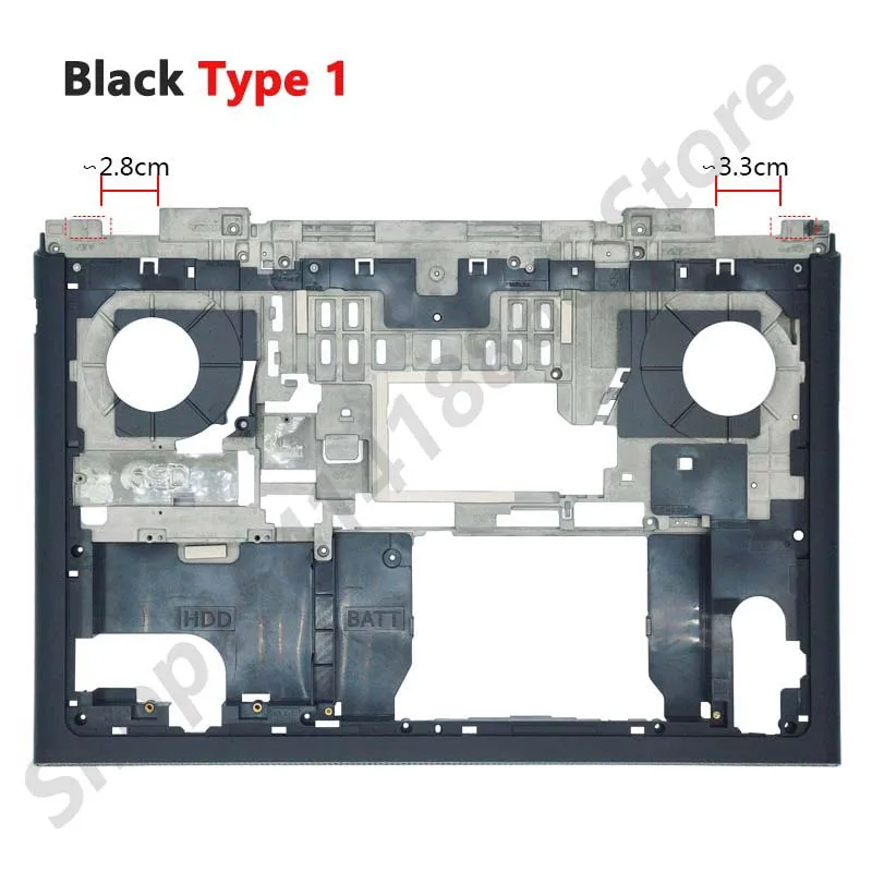 95% 오리지널 탑 케이스, 델 인스피론 15 7000 7566 7567 노트북 LCD 후면 커버, 전면 베젤 팜레스트 하단 케이스, 공기 배출구, 신제품