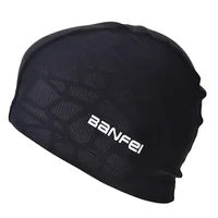 Waterproof Fabric Protect Ears Long Hair Sports Swim Pool Hat Shark High Elasticity Flexible Durable Swimming Cap for Men Women 1