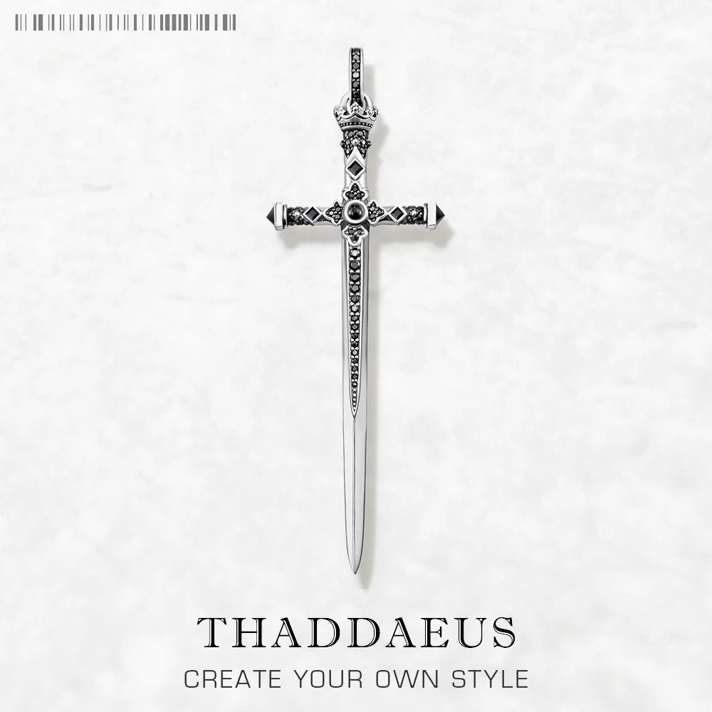 Pendant Royal Sword Summer Jewelry Vintage 925 Sterling Silver Symbolism of Courage Gift For Men Women pendant necklace