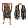 Polynesia Casual 2 Piece Suit And ie faitaga For Men Wedding Lapel Men Suits Party Prom Blazer Father's Day Gift 2