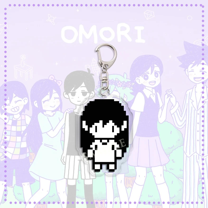 New Game Omori Pixel Acrylic Pendant Keychain Classic Basil Kel Sunny  Figures Key Chain Bag Charm Accessories Student Fans Gift - AliExpress