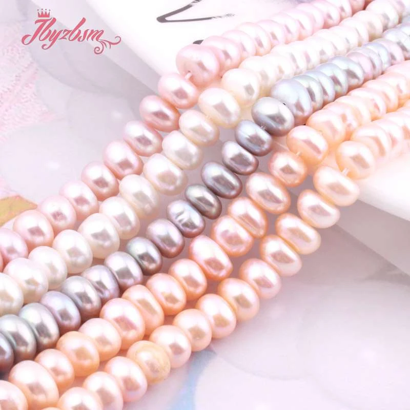 Natural AA Grade Freshwater Pearl 5x6mm Rondelle Beads Loose Stone Beads For Jewelry Making DIY Necklace Bracelet Strand 15