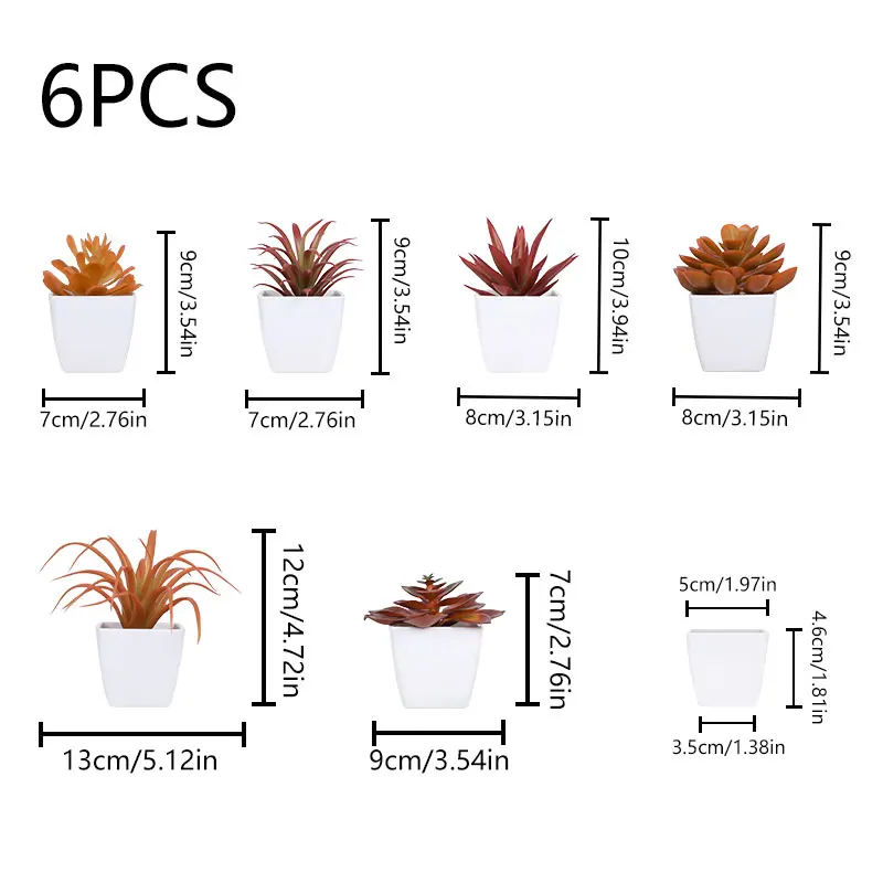 1 Set Simulation Mini Potted Plant