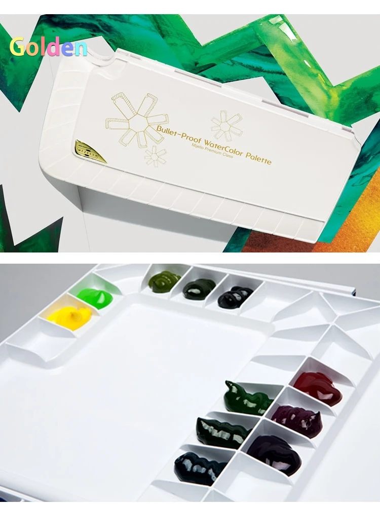 Mijello Watercolor Palette,bulletproof Glass,both The Upper And Lower