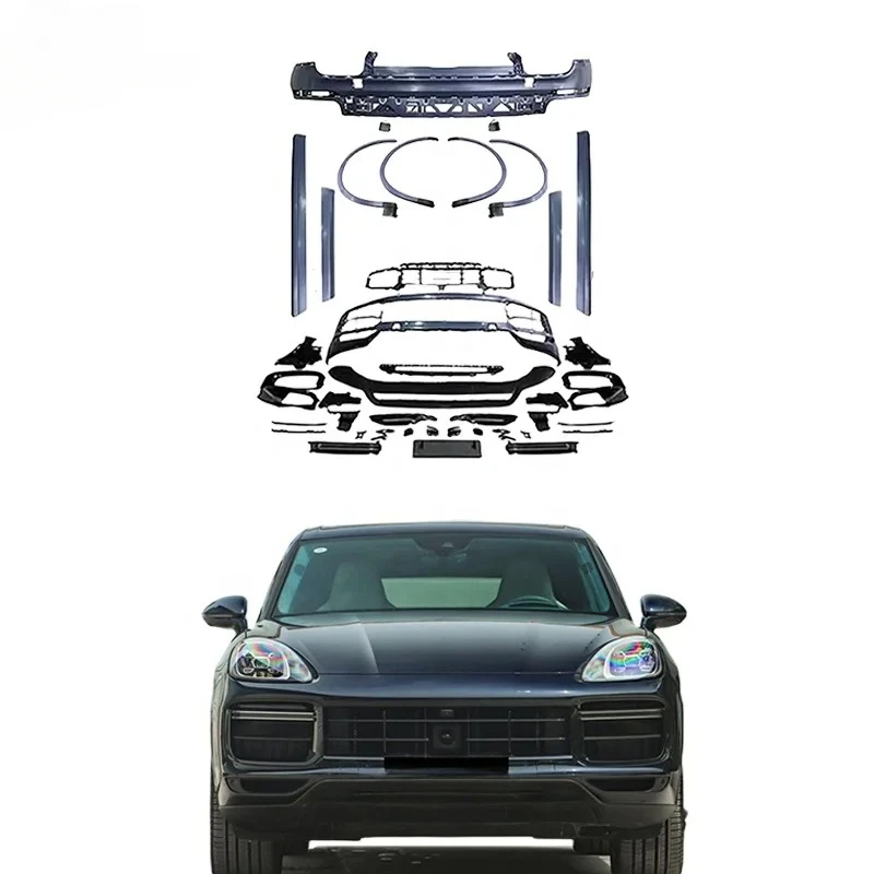 Paraurti Per Auto All'Ingrosso Per Porsche Cayenne 9 Y0 9Ya Upgrade Turbo Bodykit Pannello Porta Archi Diffusore Posteriore Porsche Cayenne Body Kit