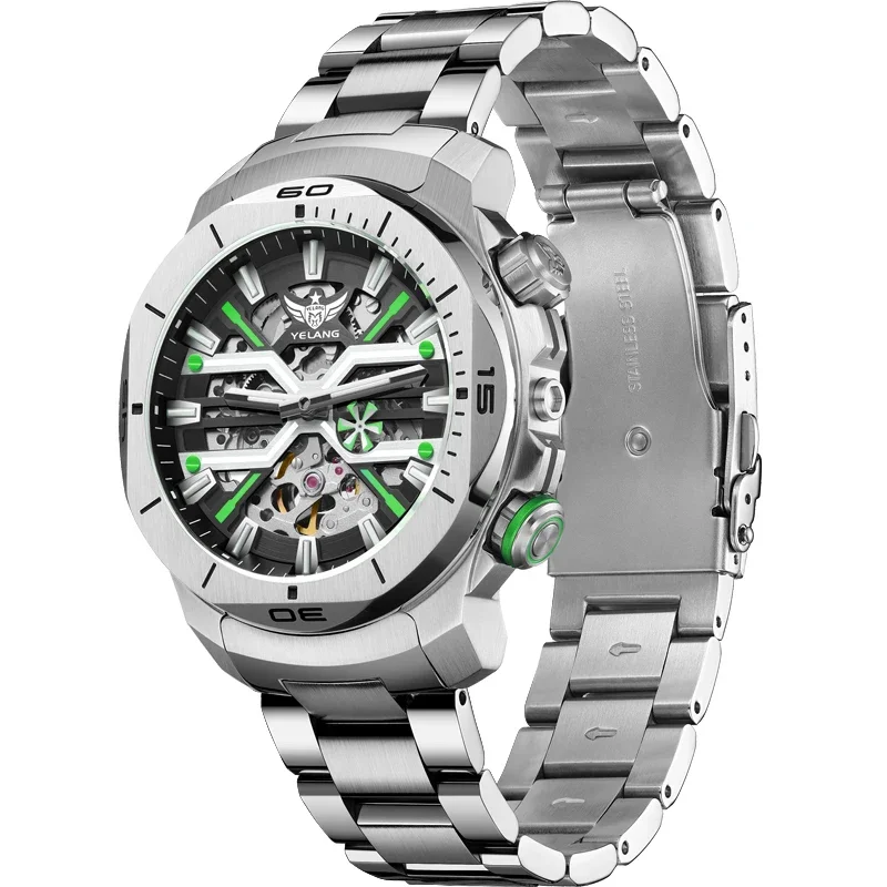 Men Dress Watch 44mm Vintage Dial Retro Business Sapphire Japan 8N40 Automatic Mechanical Waterproof 30Bar