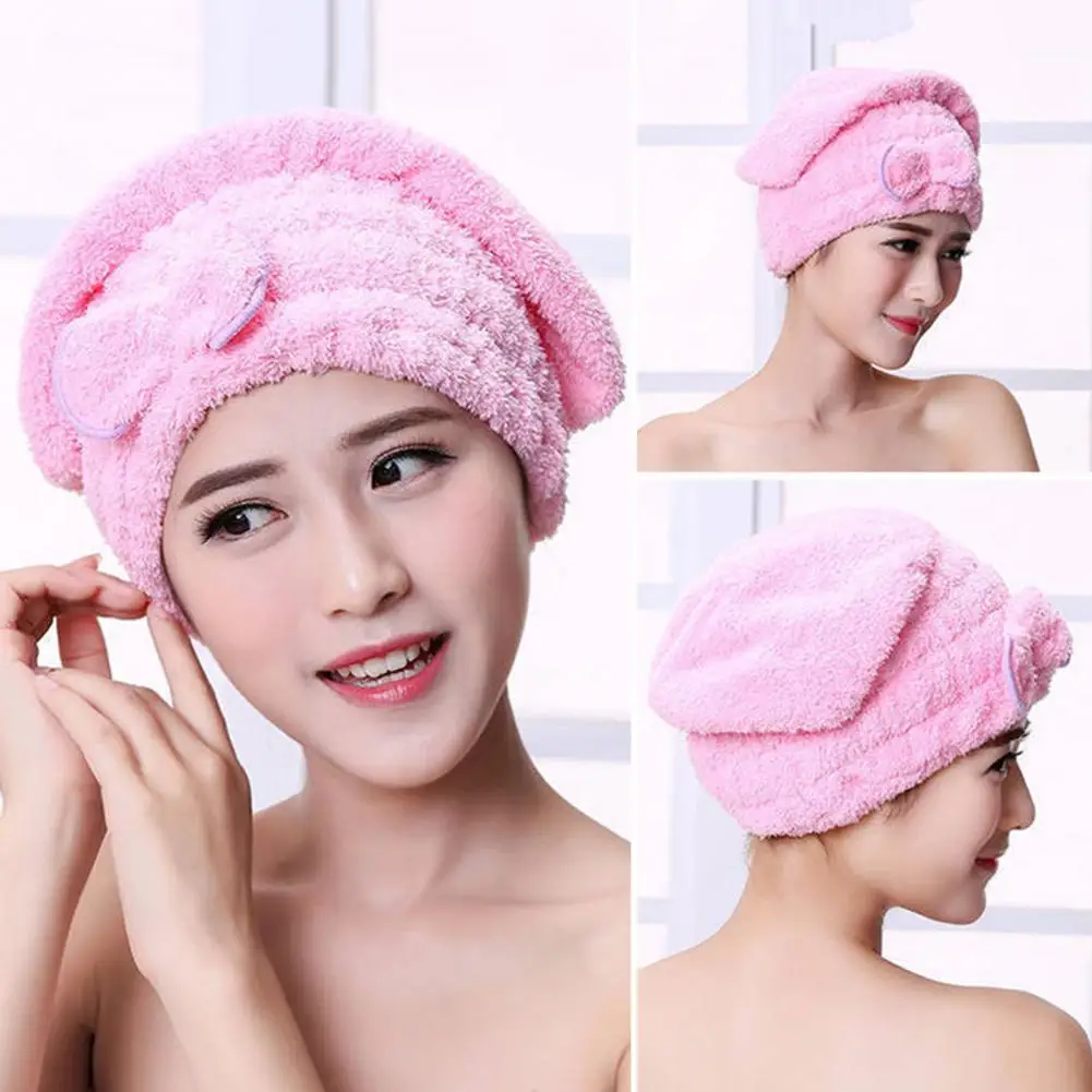 Hair Drying Cap Comfortable Quick drying Superfine Fiber Women Long