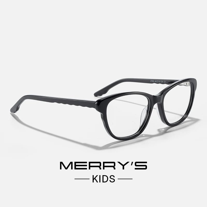 MERRYS DESIGN Girls Cat Eye Blue Light Blocking Glasses Computer Glasses Kids Acetate Frames S7786FLG